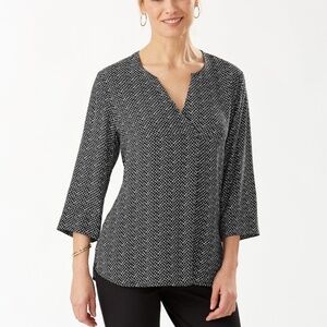 Tommy Bahama Women's Belina Goa Boa 3/4-Sleeve Tunic EUC